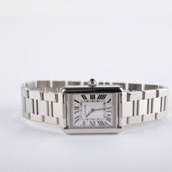 Cartier Tank Solo 3170 24X31mm Stainless Steel Watch W/ Box & Papers - Picture 8 of 9